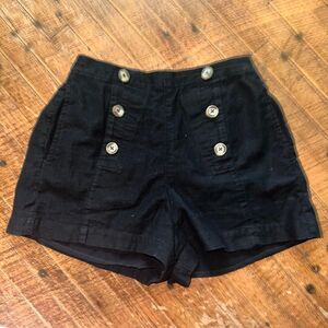 American Eagle linen blend black XXS sailor shorts